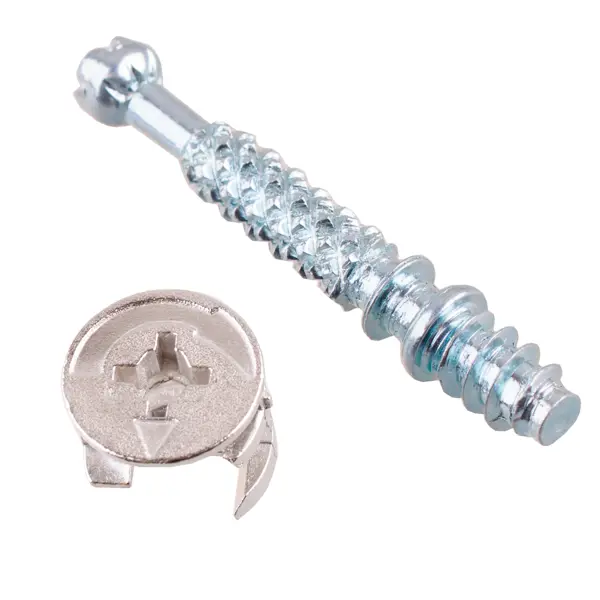 Набор эксцентриковых стяжек 16x34 мм сталь цвет серебро 4 шт.